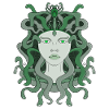 Medusa Gorgo, orm, gorgon, monster, grekisk mytologi