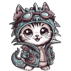 Kawaii Cat with Dragon Outfit