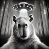 Funny Capybara UFOs Alien