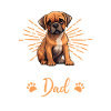 Puggle Groovy Puggle Dad