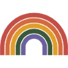 Retro Rainbow Arc Print