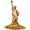 Golden Liberty Torch Statue