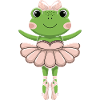 Ballet Frog in Pink Tutu