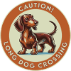 Caution! Long Dog Crossing
