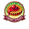 Waffles with cherry and syrup