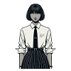 Japonaise en uniforme scolaire
