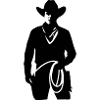 Lone Cowboy Silhouette