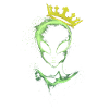 Alien avec une couronne