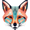 Geometric fox fox gift geometry