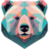 Geometric bear bear gift