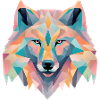 Cadeau loup géométrique