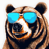 Bear with Sunglasses Pop Art