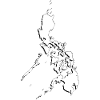 Philippines map as outline