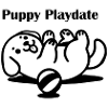 Pentu leikkii pallolla - Puppy Playdate Design