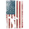 Saxophones American Flag
