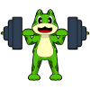 Frog Bodybuilder Barbell Bodybuilding