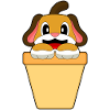 Hund Eiswaffel