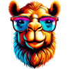 Camel with sunglasses
