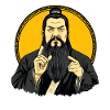 Parodie du philosophe chinois Confucius