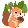 Squirrel with nut