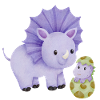 Dinosaur mom with child