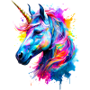 Bemaltes Einhorn