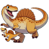 Spinosaurus mère et enfant