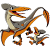 Pteranodon Mutter und Kind