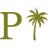 Letter p green Palm