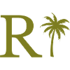Letter r green Palm