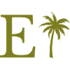 Letter e green Palm