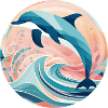 Geometric Dolphin Gift Geometry