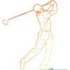Golfer Line Art