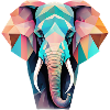 Geometric Elephant Gift Geometric