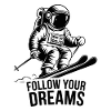 Astronaut Skier Skiing