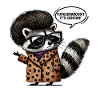 Raccoon élégant Fuhgeddaboudit Mode Humour