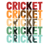 Cricket Player Retro Design