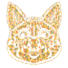 Maine Coon Cat Geometric