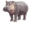 Nilpferd Flußpferd