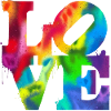 Rainbow Graffiti LOVE Burst