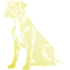 Silhouette de chien boxer