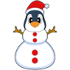 Penguin Christmas Snowman