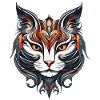 Cat Portrait Head