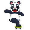 Panda Skater Skateboard