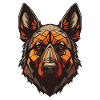 German Shepherd Dog Portrait