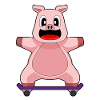 Pig Skater Skateboard