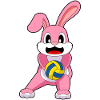 Bunny Volleyball Player Volleyball