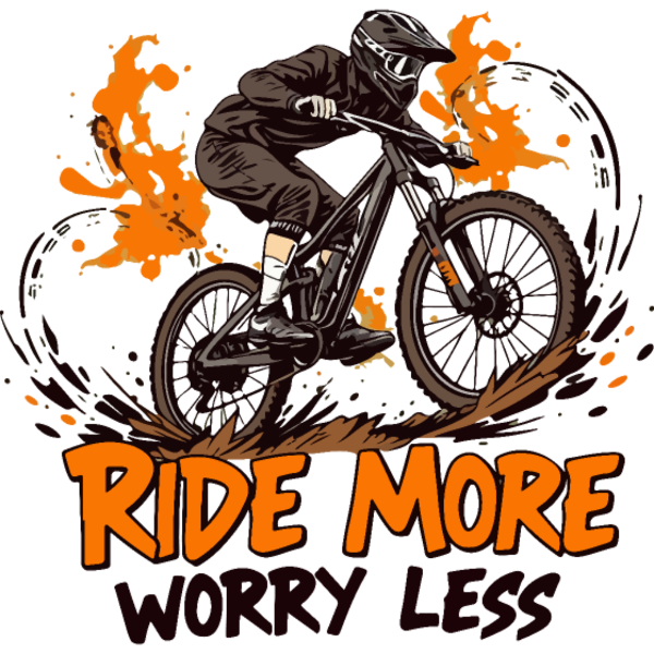 Koszulka "Prezent na rower górski z Ride More Worry Less"