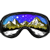 Ski Goggles Mountains Icon