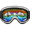 Ski Goggles Symbol Mountains Slope